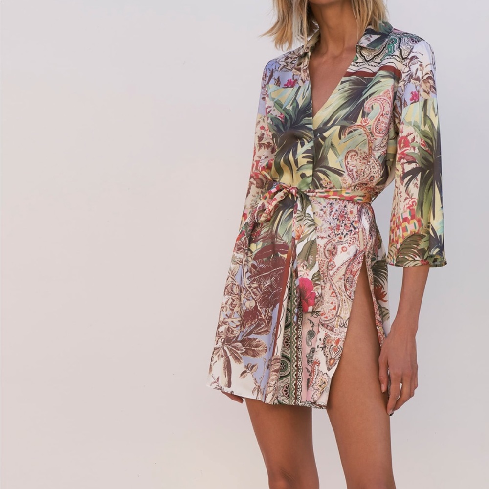 Zara Printed Caftan Size Small SOLD OUT ONLINE